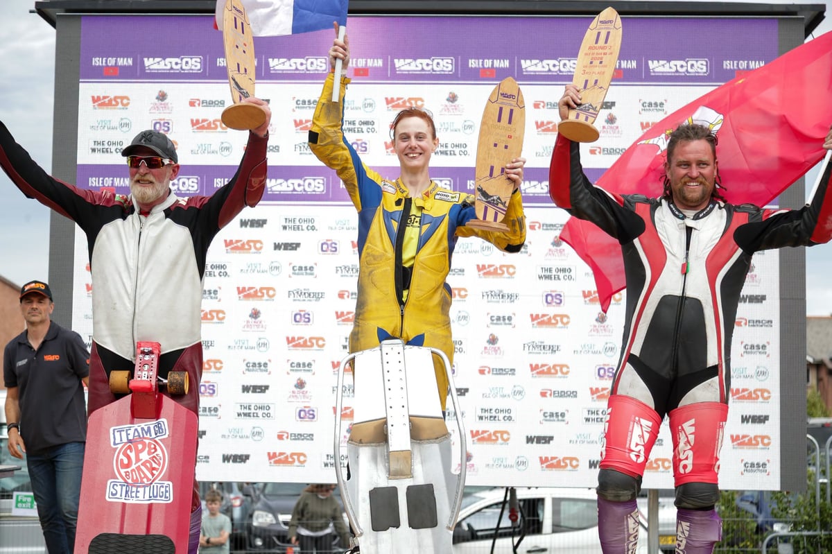 Manx rider celebrates podium finish in world downhill skateboard championship