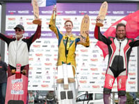 Rider's podium finish in world downhill skateboard championship