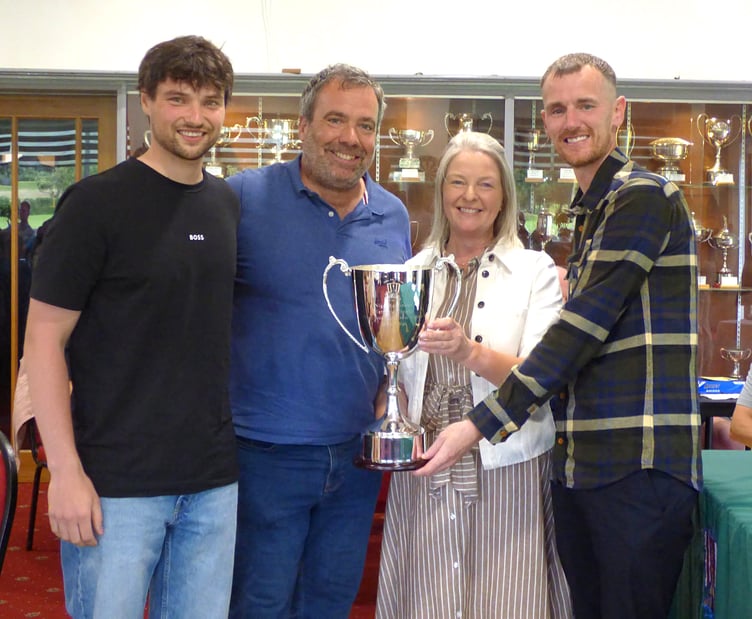 Pictured after the Nigel Rawlinson Memorial Trophy at Peel Golf Club last weekend, (left to right) Jamie Biddulph, Allister Crossley, Tracy Nolan and Chris Rawlinson