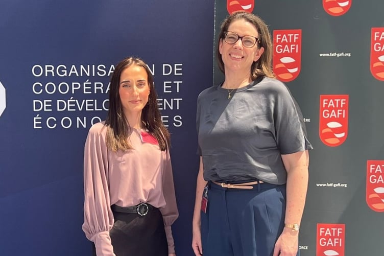 Alivija Golubeva and Erica Humphries at the recent Financial Action Task Force (FATF) Plenary in Paris