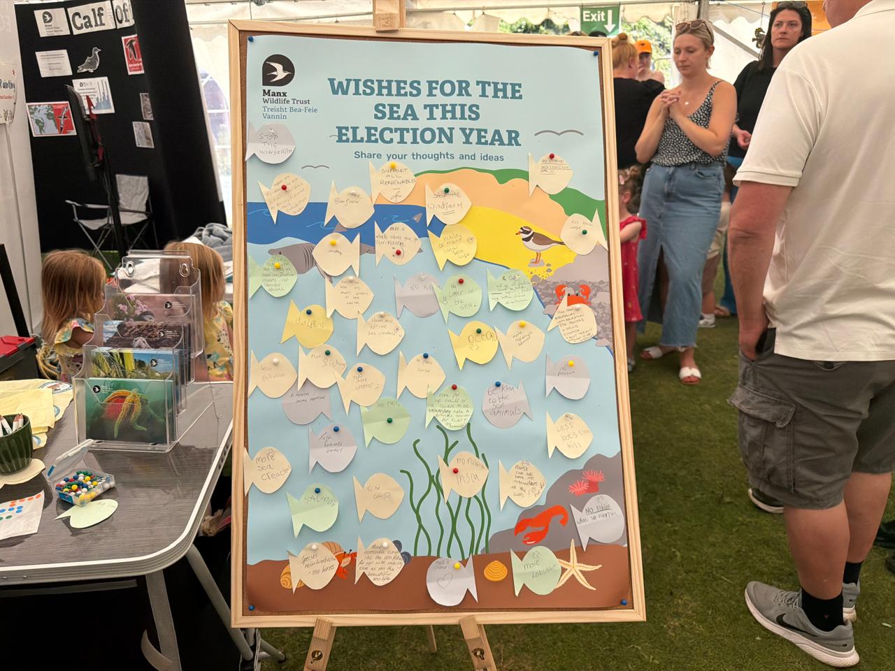 People jotted down their wishes for the 'Sea Election'