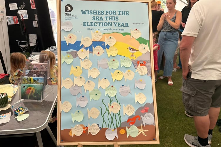 People jotted down their wishes for the 'Sea Election'