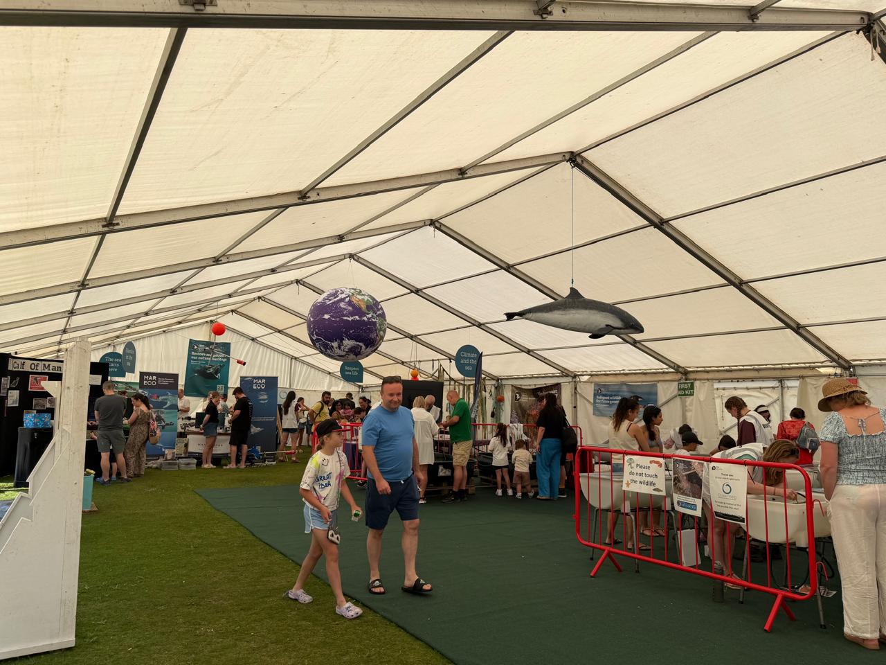 A marquee hosted numerous different activities for people of all ages to enjoy