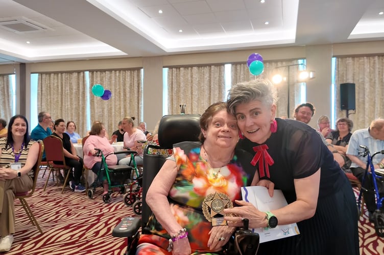 Louise Bentham, 1st prize winner of Milestone Milesone award, and Grainne Close