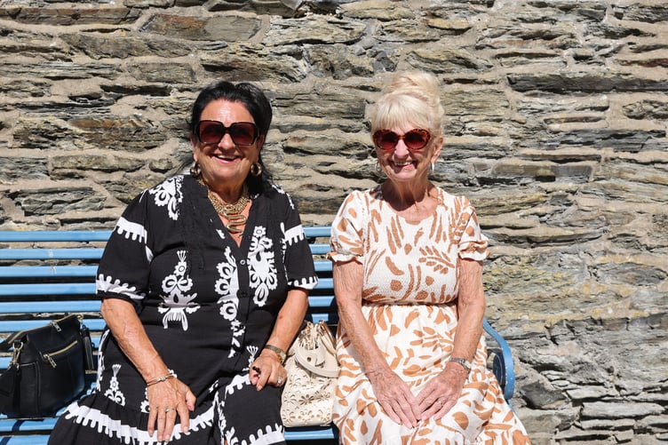 Sisters Patricia and Susan were very excited for the King's visit