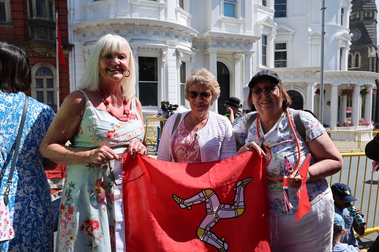 The Manx flag was flying high