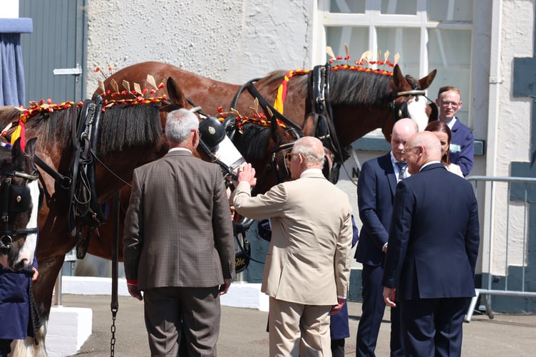 The Trammers worse their best to greet Lord of Mann, King Charles III
