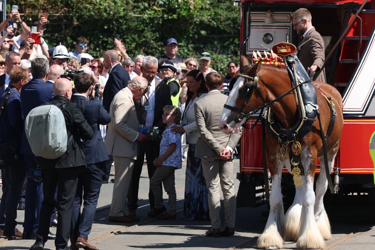 King Charles took time to greet the public