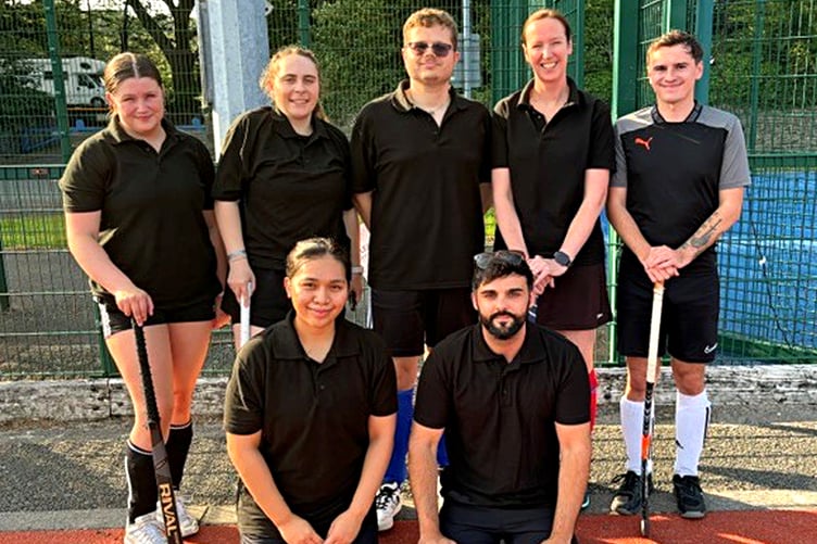 The CM Falcons team that took part in Manx Hockey Association's Summer Sixes
