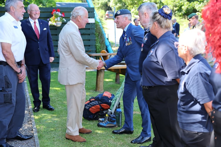 The King heard about the work carried out by Heroes on the Water to support veterans and emergency service personnel (Photo: Dave Kneen)
