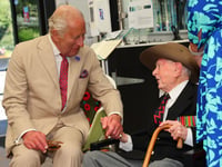 The touching moment King Charles III met 104-year-old war veteran