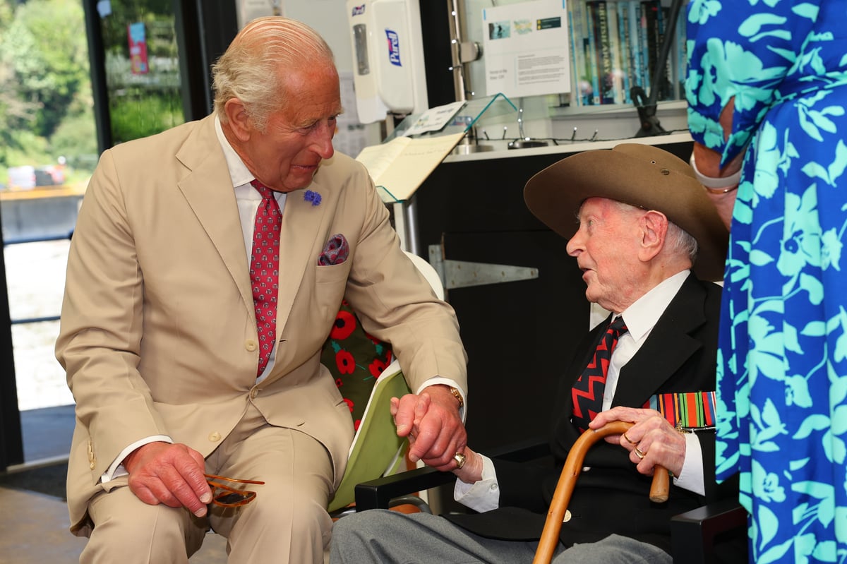 The touching moment King Charles III met 104-year-old war veteran
