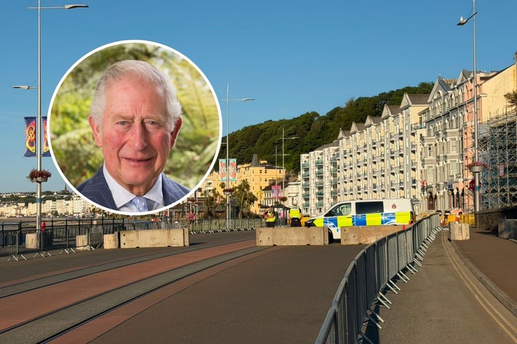 Roads across the capital have been closed since 6am this morning in preparation for King Charles III, Lord of Mann