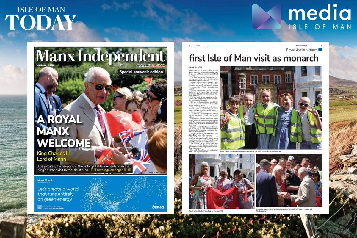 Special souvenir edition of the Manx Independent celebrates historic royal visit