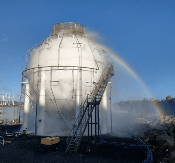 Isle of Man Energy's gas sphere site