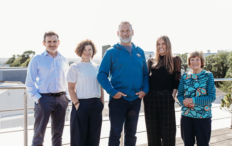 Without Wings trustees Mark Humphrey, Suzanne Wild, Pete Hodgson, Jackie Morrey-Grace and Sue Grace