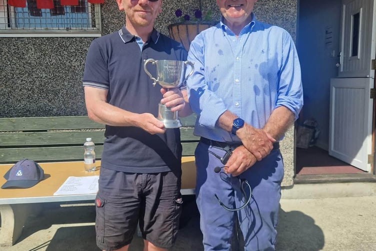 Neil Withers was the worthy recipient of the 'Captain of the Parish Award' for his continued efforts to Marown life, pictured with Captain Charles Fargher MBE.