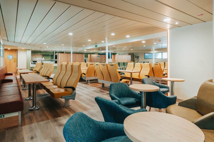 The main passenger lounge onboard the Ben-my-Chree