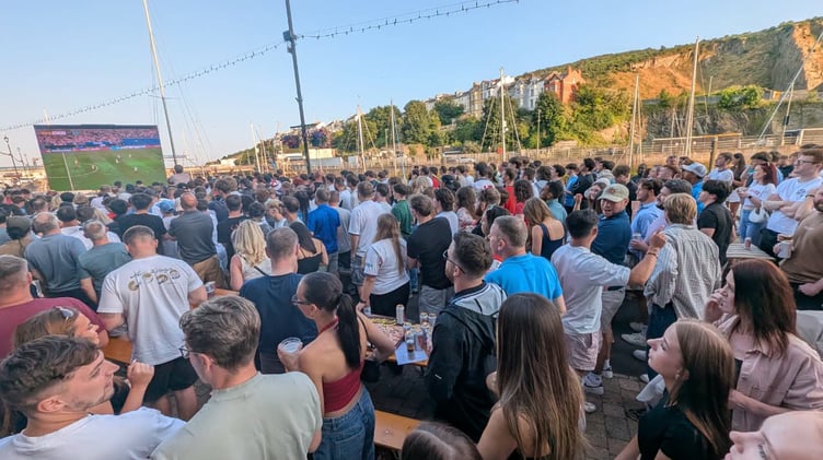 The match had attracted hundreds of supporters to North Quay