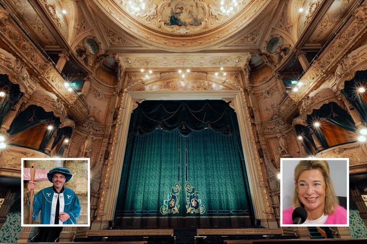 The Villa Gaiety with an insert of Bradley Chambers and Katie Hopkins