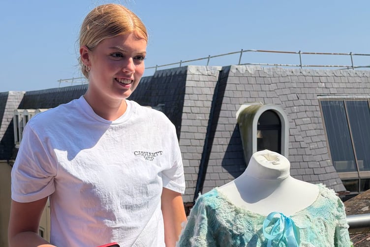 Coral Heginbotham, of Castle Rushen High School, received the Outstanding Achievement in Arts and Crafts award for her textiles work inspired by the Isle of Man's landscape and natural beauty.