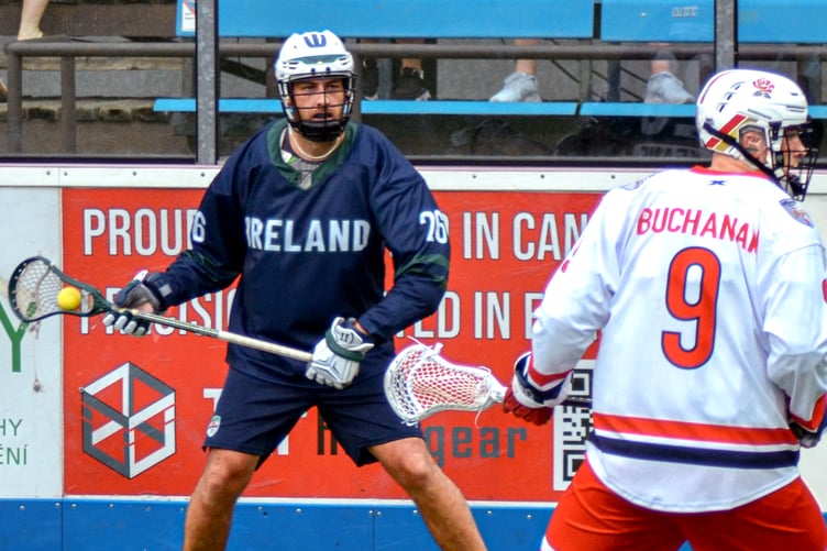 Seán Keane in action for Ireland