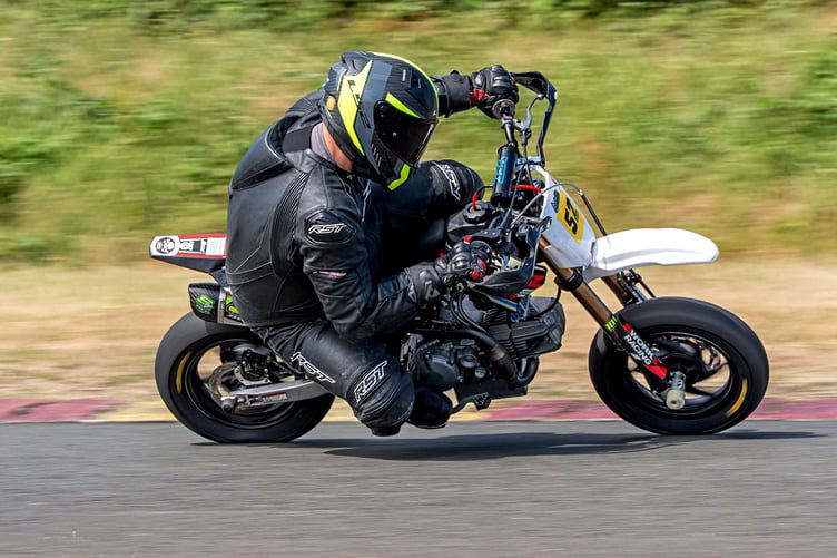 Aaron Craine picked up two second-place finishes and a third in the open pitbike class last weekend (Photo: Hagar Photography)