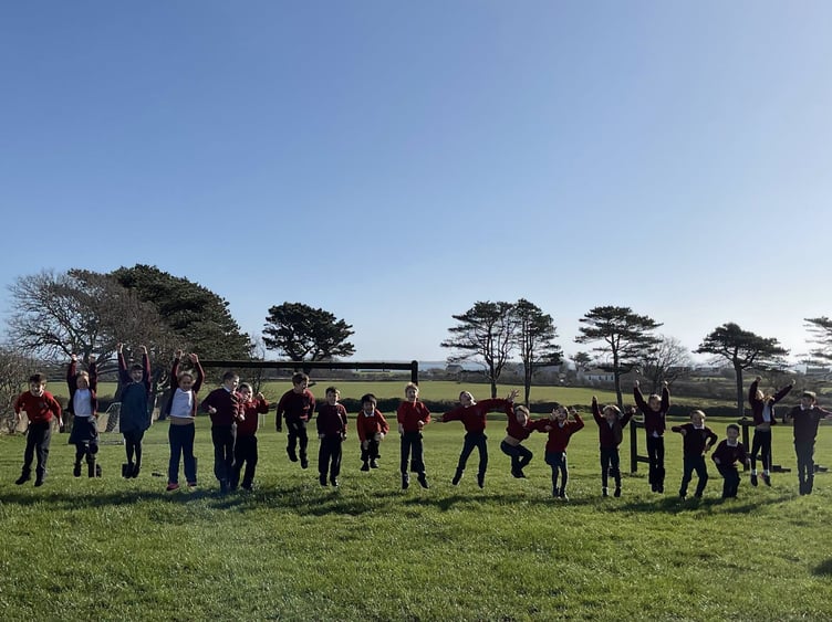 Rushen Primary School students