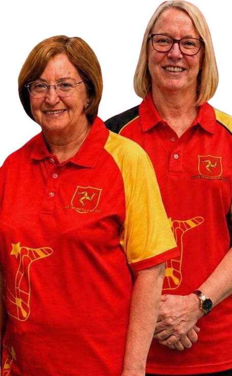 Isle of Man bowlers Paula Garrett and Caroline Whitehead