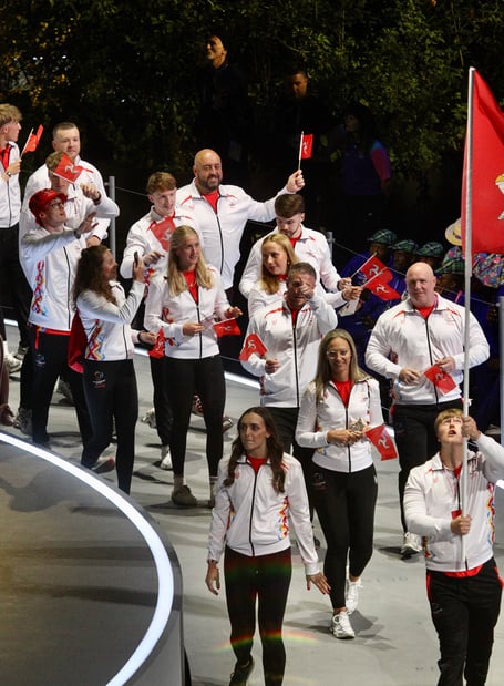 Team Isle of Man at Thursday's opening ceremony at the 2026 Commonwealth Games in Glasgow (Photo: Dave Norton)