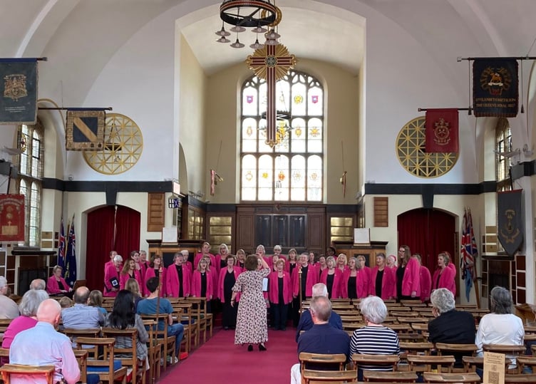 The Lon Vane Ladies Choir performing in Belgium