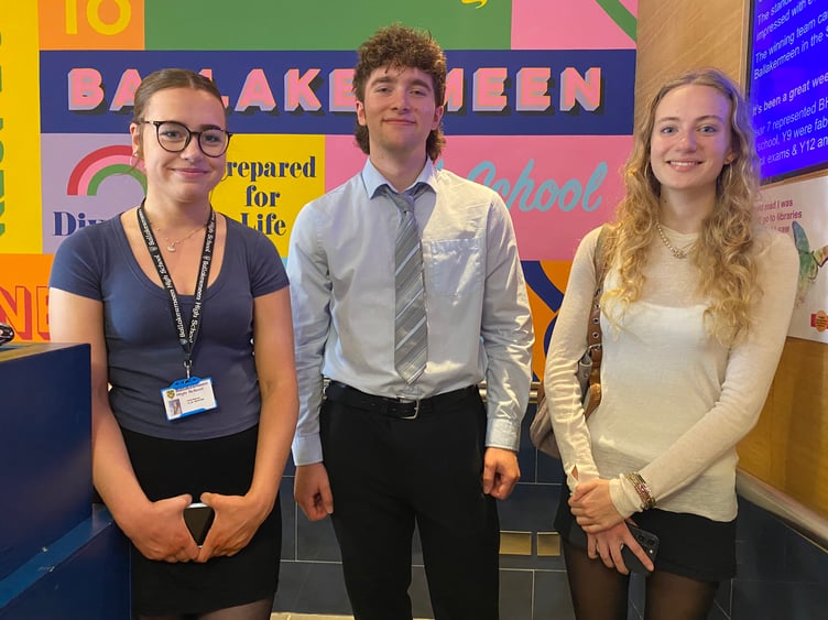 Left to right: Space School scholars Holly McEvoy, Dante Kunstel and Isabelle Nazar
