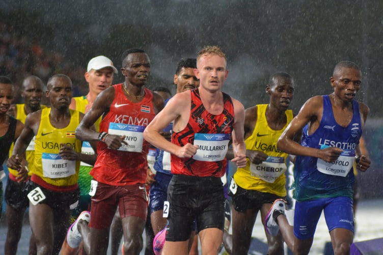 Manxman David Mullarkey on his way to claiming Team Isle of Man's first medal of the Commonwealth Games on Tuesday evening in Glasgow (Photo: Andy Dalrymple)