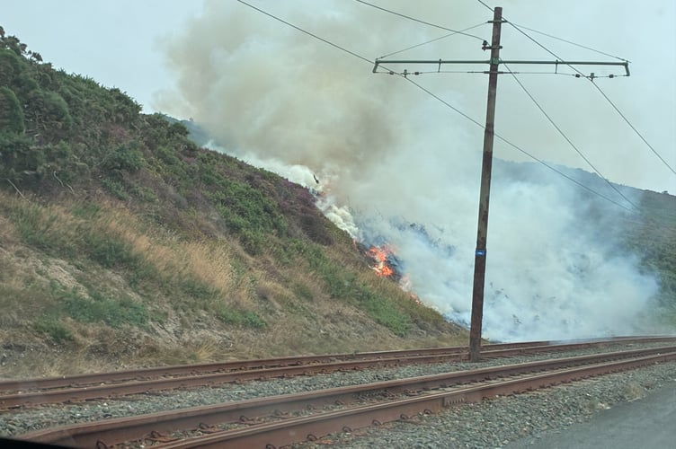 The peak of the fire earlier on
