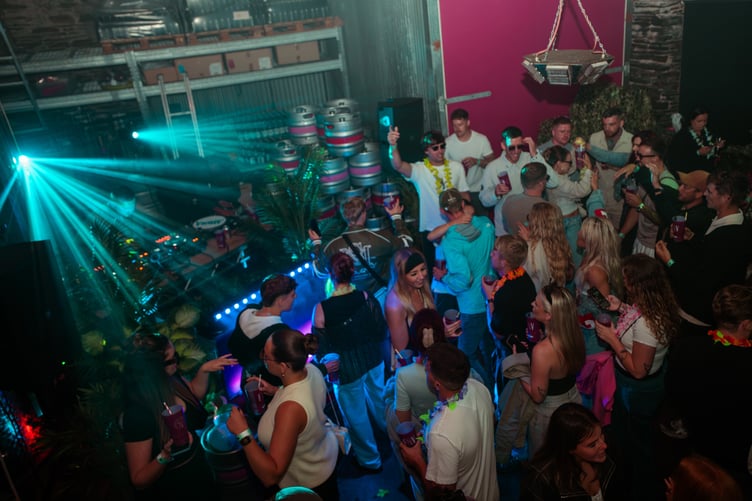 The crowd picked up later into the night