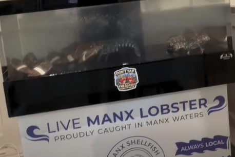 The lobster tank in question at the Farm Shop in Glen Helen