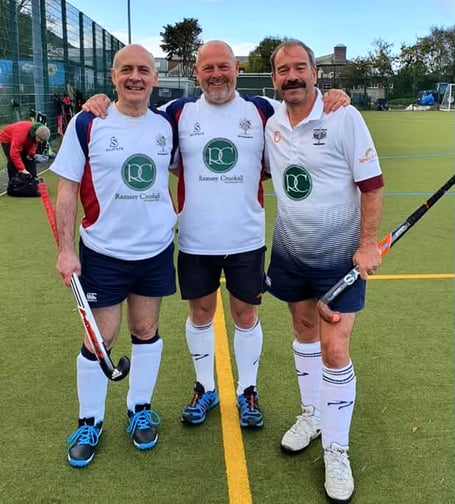 The inaugural Tim Leeming Charity Shield pre-season mixed hockey tournament will take place in honour of Tim Leeming (centre), the former chairman of the Manx Hockey Association