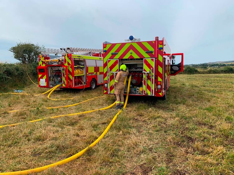Crews from Castletown, Rushen and Douglas were mobilised at around 12.30pm following reports of et yanother outside fire