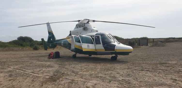 The Great North Air Ambulance in operation over the weekend