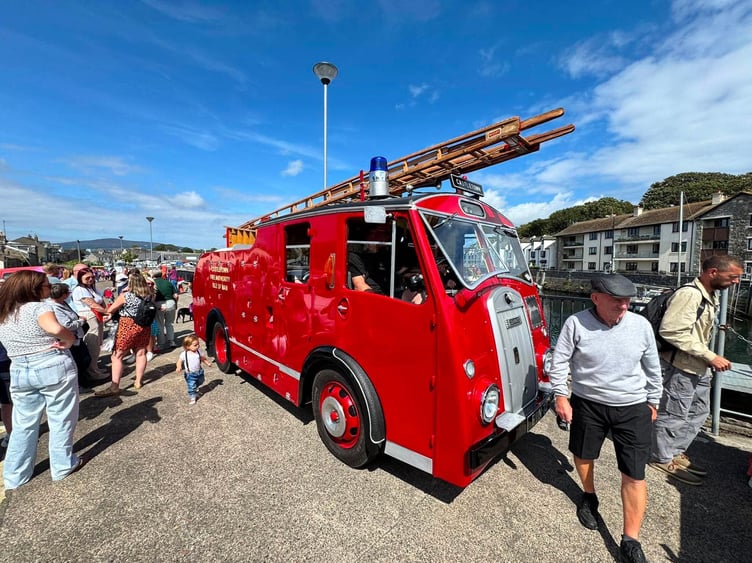 A classic Castletown fire engine on display