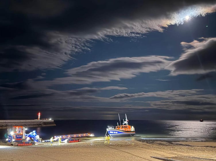 The charity’s lifeboat, the Ann and James Ritchie II, was tasked at 12.10am to assist the vessel