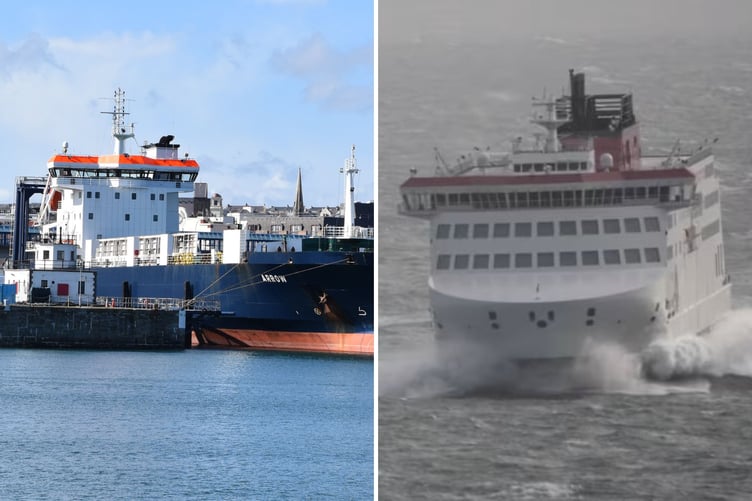 Both the MV Arrow (left) and Manxman (right) are currently out of action
