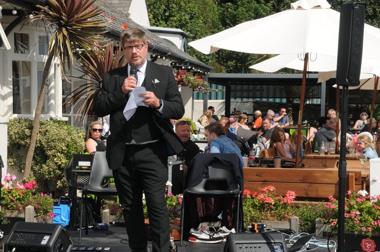 Andy Cowie, chief engineer of Isle of Man Railways, provides a speech