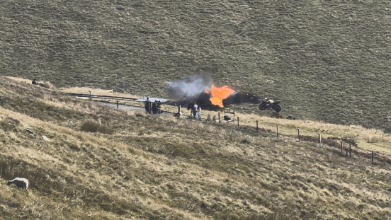 Bikes burst into flames during dramatic 'Isle of Man' TT film stunt