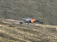 Bikes burst into flames during TT film stunt