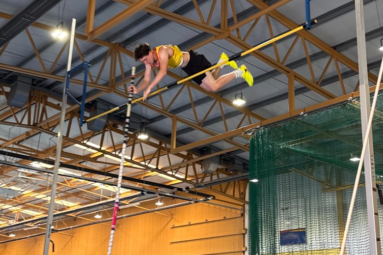Zack Woodward finished a fine fourth in the pole vault (Photo: Steve Partington)