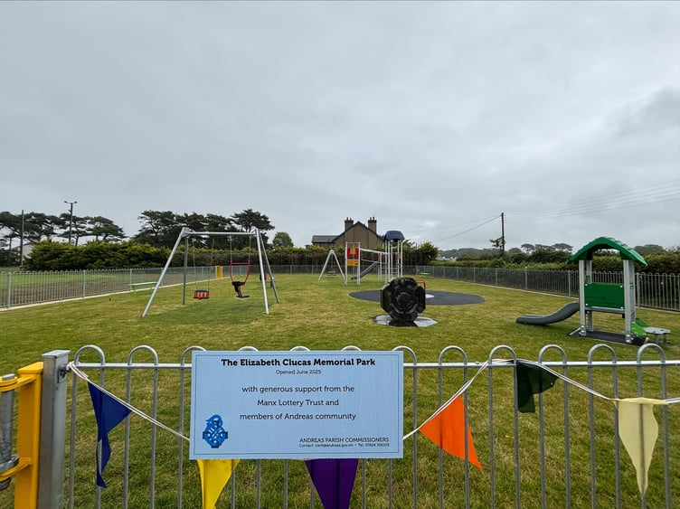 Andreas Commissioners new play area, the Elizabeth Clucas Memorial Park