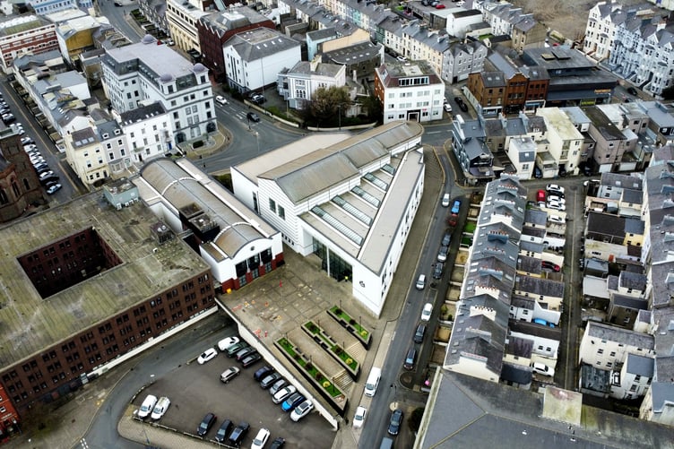 Aerial view of Douglas Court House