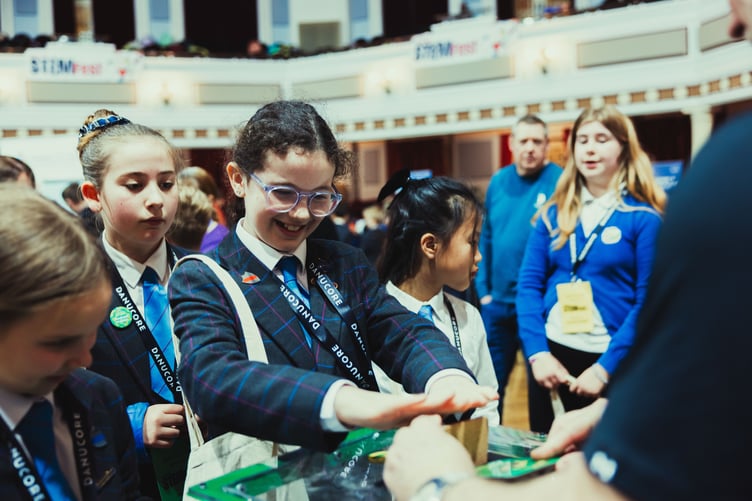 Students at STEMFest earlier this year