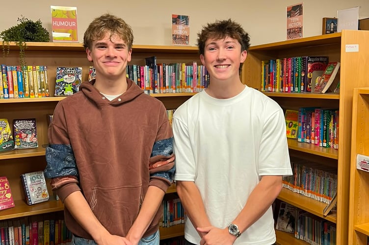 Castle Rushen High School students (L-R) Ben Longshaw and Ben Lewis
